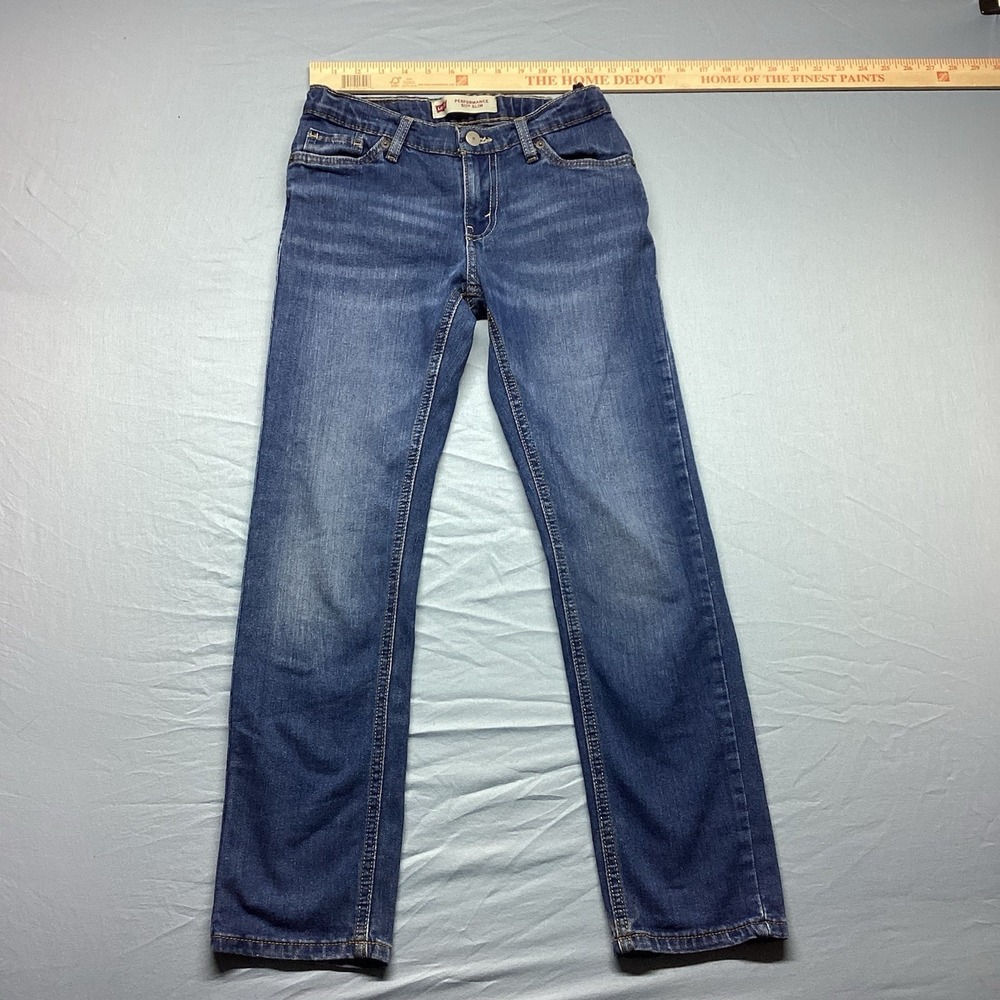 Boys Levi's Performance 511 Slim Denim Jeans Size 12 Adjustable Waist